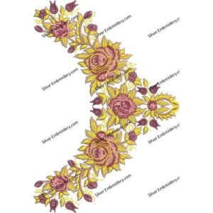 Flower Neck Embroidery NED1226-24