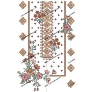 Flower Neck Embroidery NED1255-24