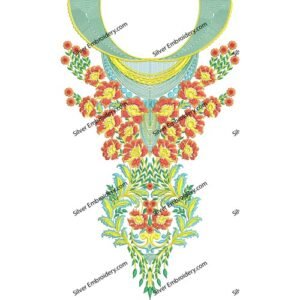 Flower Neck Embroidery NED1261-24