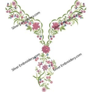 Flower Neck Embroidery NED1288-24