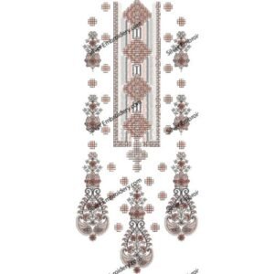 Neck Embroidry Design NED1342-24