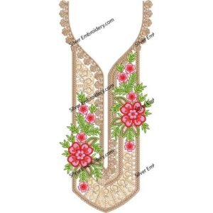 Flower Neck Embroidery NED1432-24