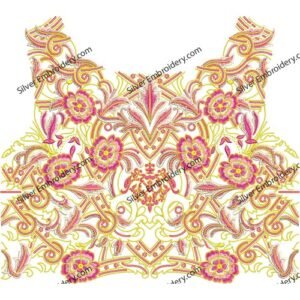 Flower Neck Embroidery NED1453-24