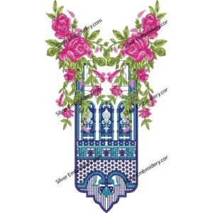 Flower Neck Embroidery NED1512-24