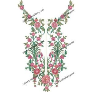 Flower Neck Embroidery NED1543-24