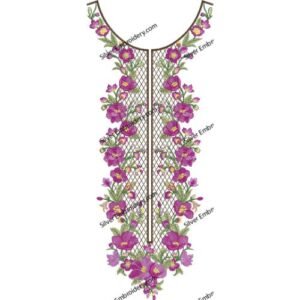 Flower Neck Embroidery NED1569-24