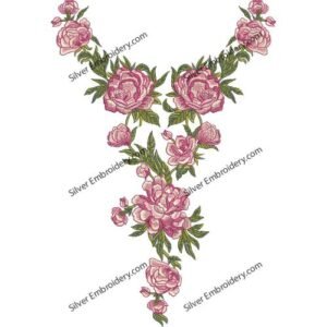 Flower Neck Embroidery NED1579-24