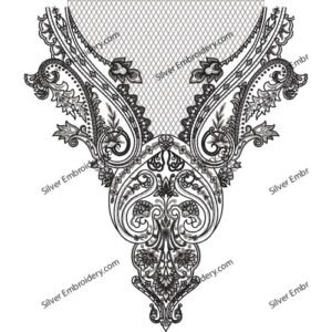 Neck Embroidery Machine Design NED1678-24