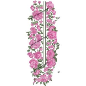 Flower Neck Embroidery NED1714-24