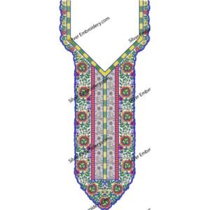 Flower Neck Embroidery NED1793-24