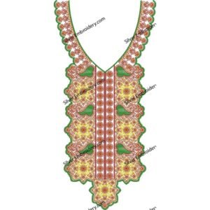 Flower Neck Embroidery NED1814-24