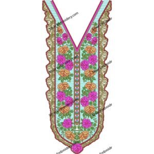 Flower Neck Embroidery NED1865-24