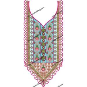 Neck Embroidery Machine Design NED1866-24
