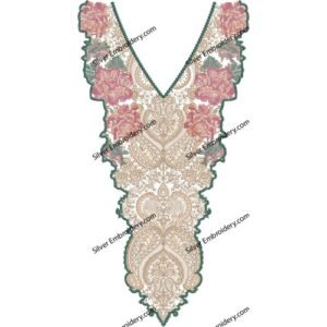 Flower Neck Embroidery NED1877-24