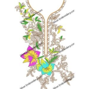 Flower Neck Embroidery NED1924-24