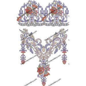 Kaftan Flower Embroidery KED318-24