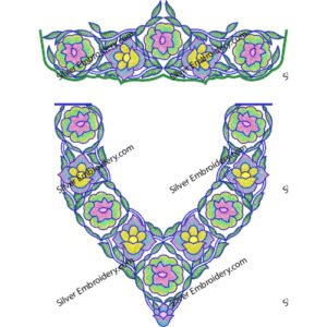 Neck Kaftan Embroidery KED510-24