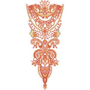 Beautiful Neck Embroidery NED4532-24