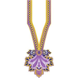 Flower Neck Embroidery NED4568-24