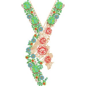 Unique Neck Embroidery NED4578-24