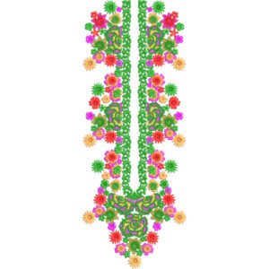 Flower Neck Embroidery NED4580-24