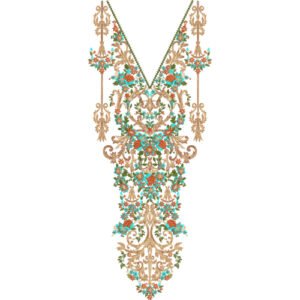 Neck Embroidery Design NED4585-24