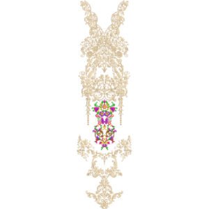 Flower Neck Embroidery NED4598-24