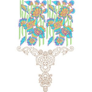 Embroidery Neck Design NED4601-24