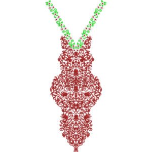 Flower Neck Embroidery NED4607-24