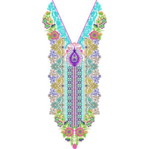 Flower Neck Embroidery NED4625-24