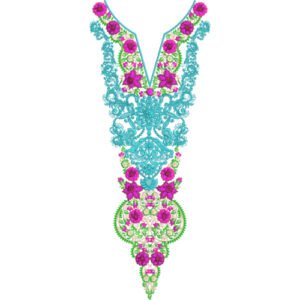 Flower Neck Embroidery NED4638-24