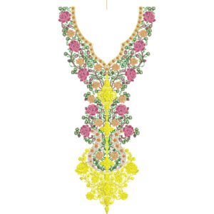 Flower Neck Embroidery NED4647-24
