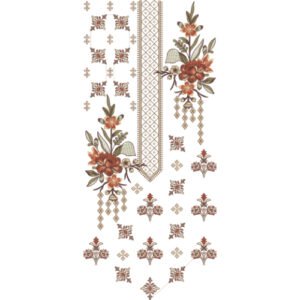 Flower Neck Embroidery NED4655-24