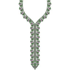 Unique Neck Embroidery NED4741-24