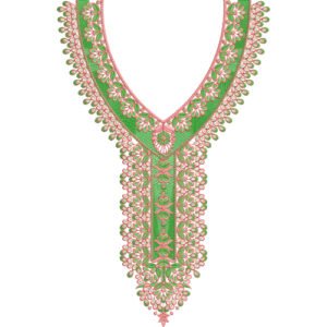 Flower Neck Embroidery NED4743-24