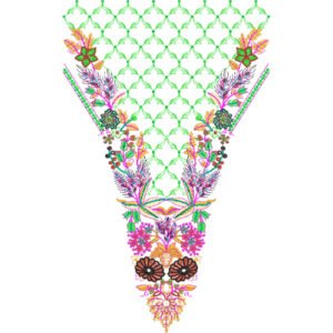 Flower Neck Embroidery NED4770-24