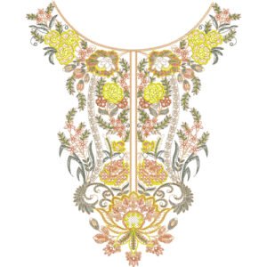 Flower Neck Embroidery NED4779-24