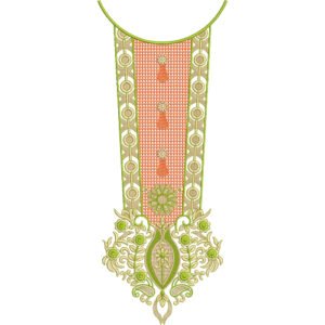 Flower Neck Embroidery NED4788-24