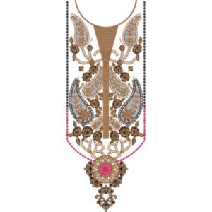 Flower Neck Embroidery NED4797-24