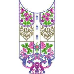Unique Neck Embroidery NED4828-24