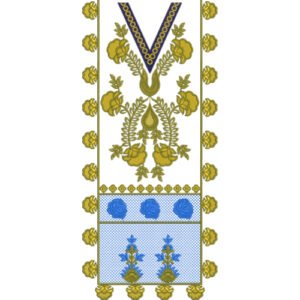 Flower Neck Embroidery NED4839-24