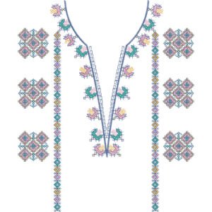 Unique Neck Embroidery NED4869-24