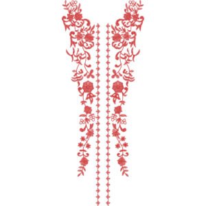 Flower Neck Embroidery NED4871-24
