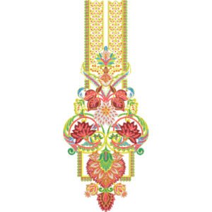 Flower Neck Embroidery NED4888-24