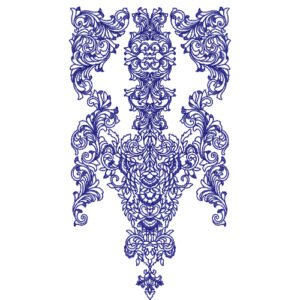 Flower Neck Embroidery NED4921-24