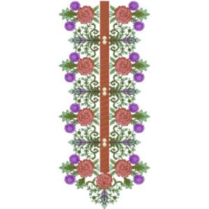 Flower Neck Embroidery NED4930-24