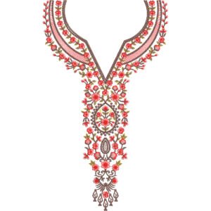 Flower Neck Embroidery NED4987-24