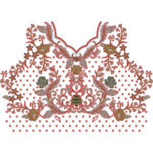 Flower Neck Embroidery NED4999-24