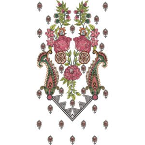 Flower Neck Embroidery NED5035-24