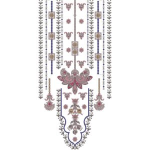 Flower Neck Embroidery NED5068-24